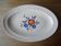 Oval dish floral decoration Digoin Sarreguemines