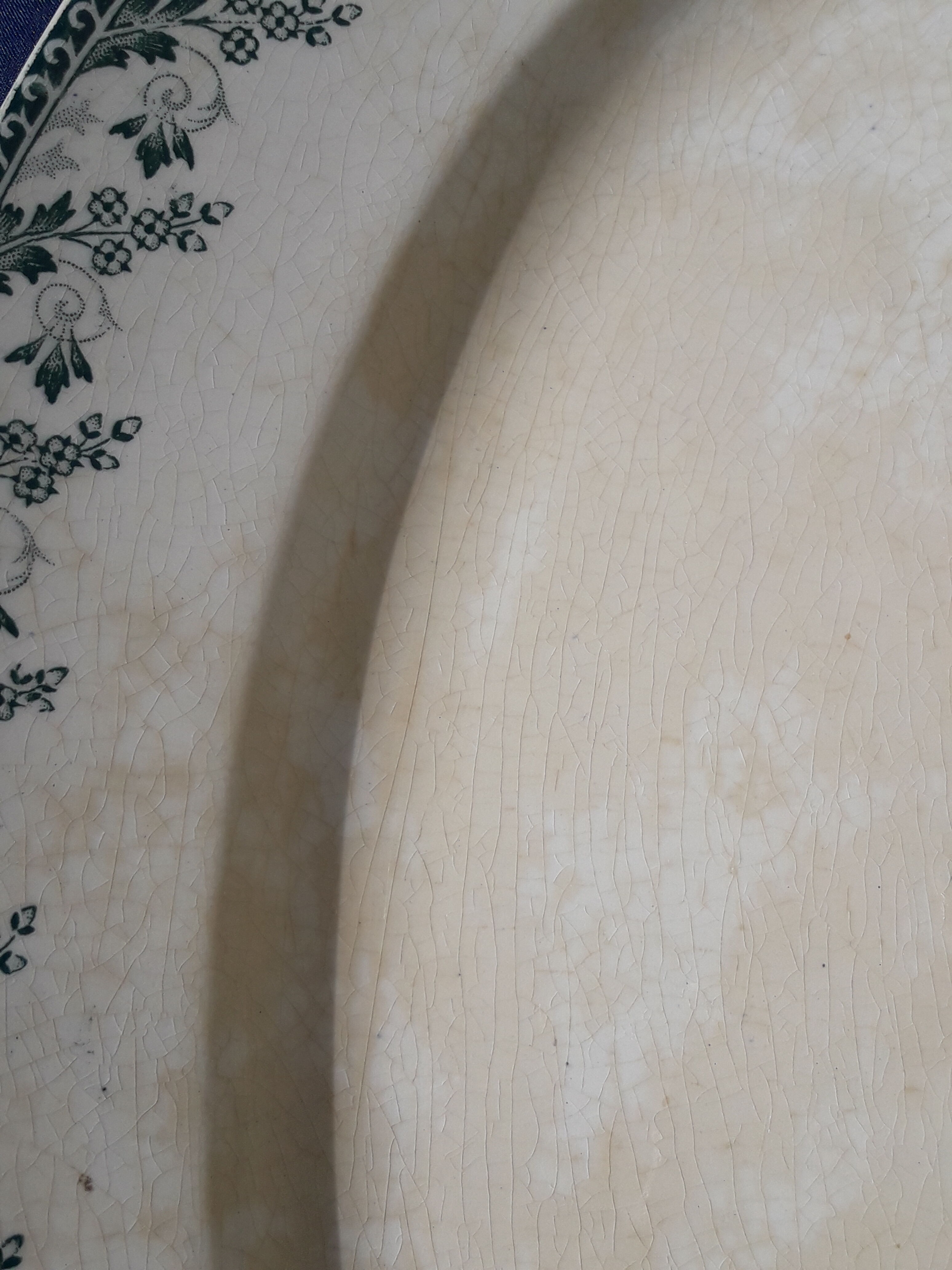 Gien Iron Earth's opaque porcelain oval dish Model Montigny L 37.5 cm