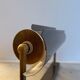 Pair of adjustable vintage wall lamps, matte brass, France 1970
