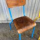 Set of 6 mismatched school chairs multicolor industrial vintage school community mullca dela