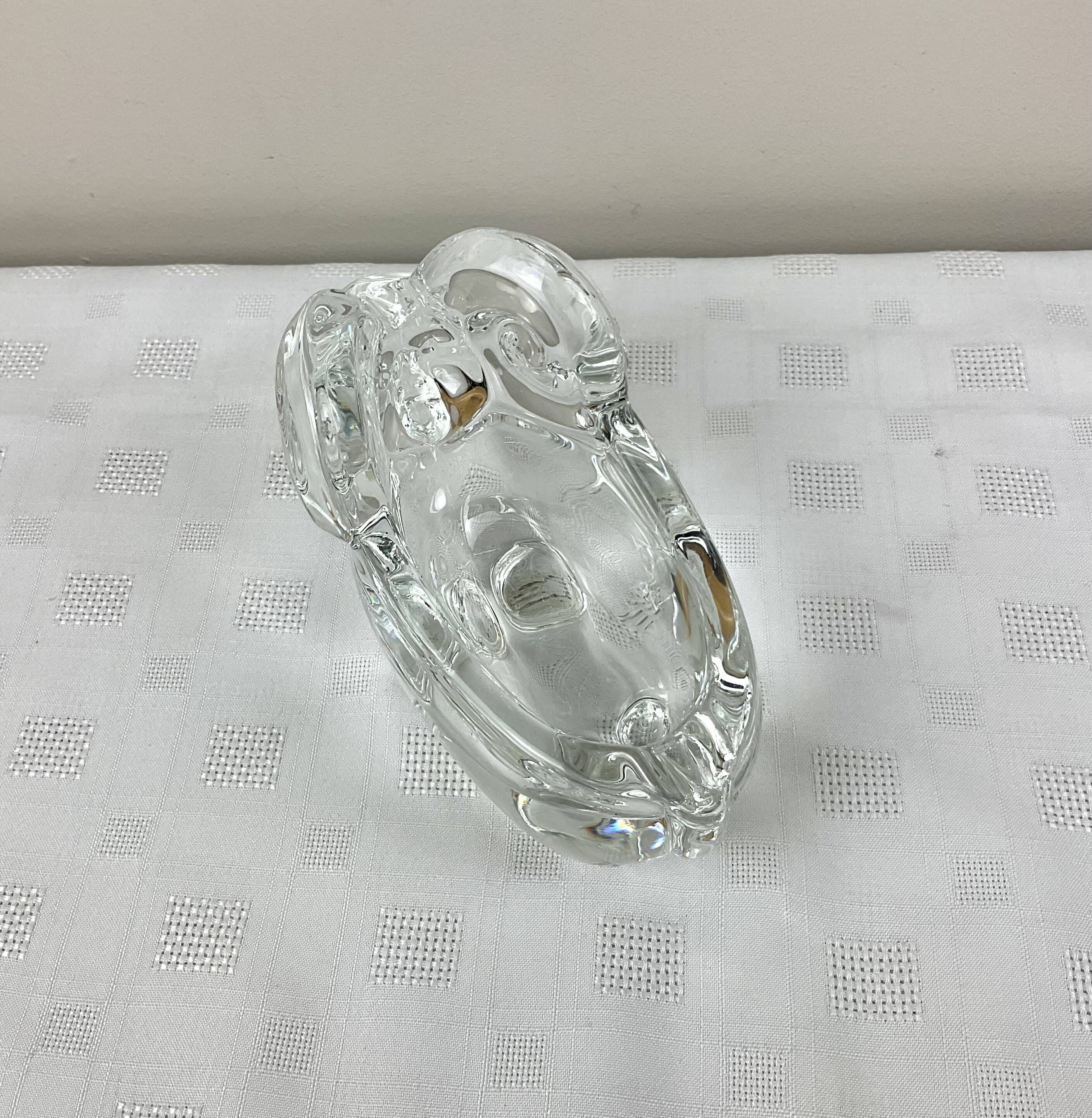Solid crystal ram ashtray