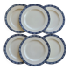 6 vintage ironstone dinner plates Great Universal British