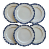 6 assiettes plates vintage terre de fer Great Universal British