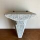 Console murale brutaliste en bois peint 1970