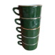 5 tasses Yves Deshoulières Apilco vertes