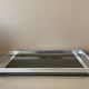 70s smoked glass tray