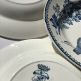 6 Longwy dark blue hollow plates