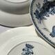 6 Longwy dark blue hollow plates