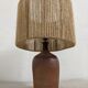 Vintage stoneware lamp and jute rope