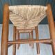 Banc ancien en paille