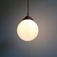 Art Deco suspension in white opaline, Val Saint-Lambert, 1920-30