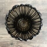 Vintage Schneider Fumé Crystal Vase - 1960s