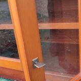 Low cabinet with 2 types of wood