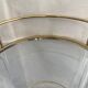 Rolling trolley in altuglas brass and glass