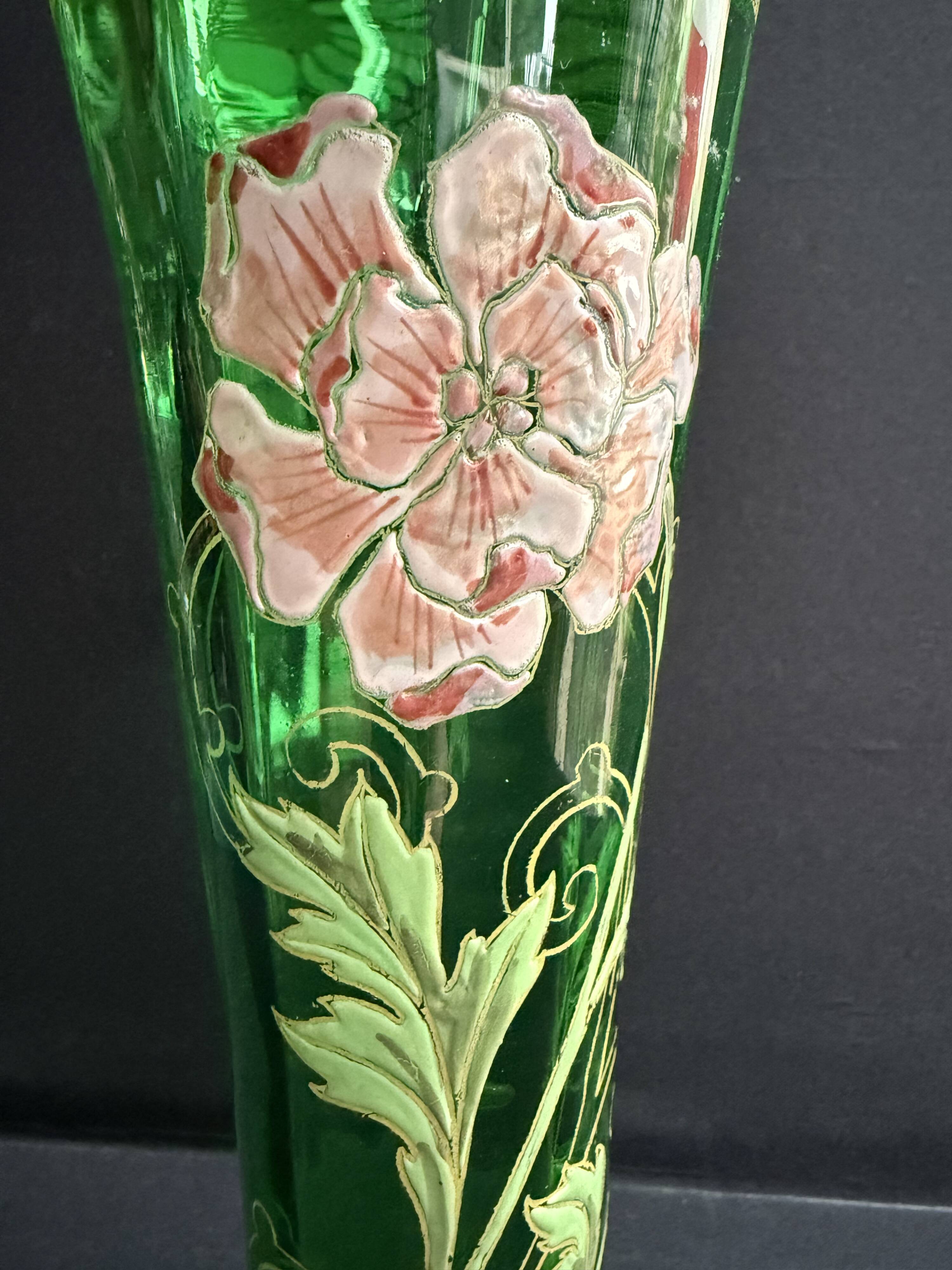Vase émaillé – Cornet Printemps – F. T. Legras (1839-1916)