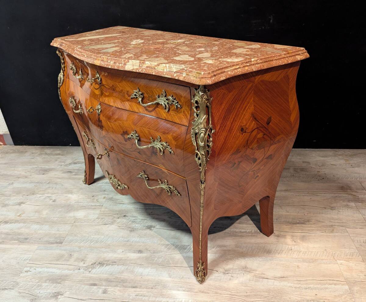 Marquetry commode in Louis XV style