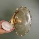 Vintage tulip wall light in amber glass