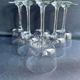 6 wine glasses light blown crystal