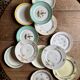 Lot de 12 assiettes plates vintage dépareillées