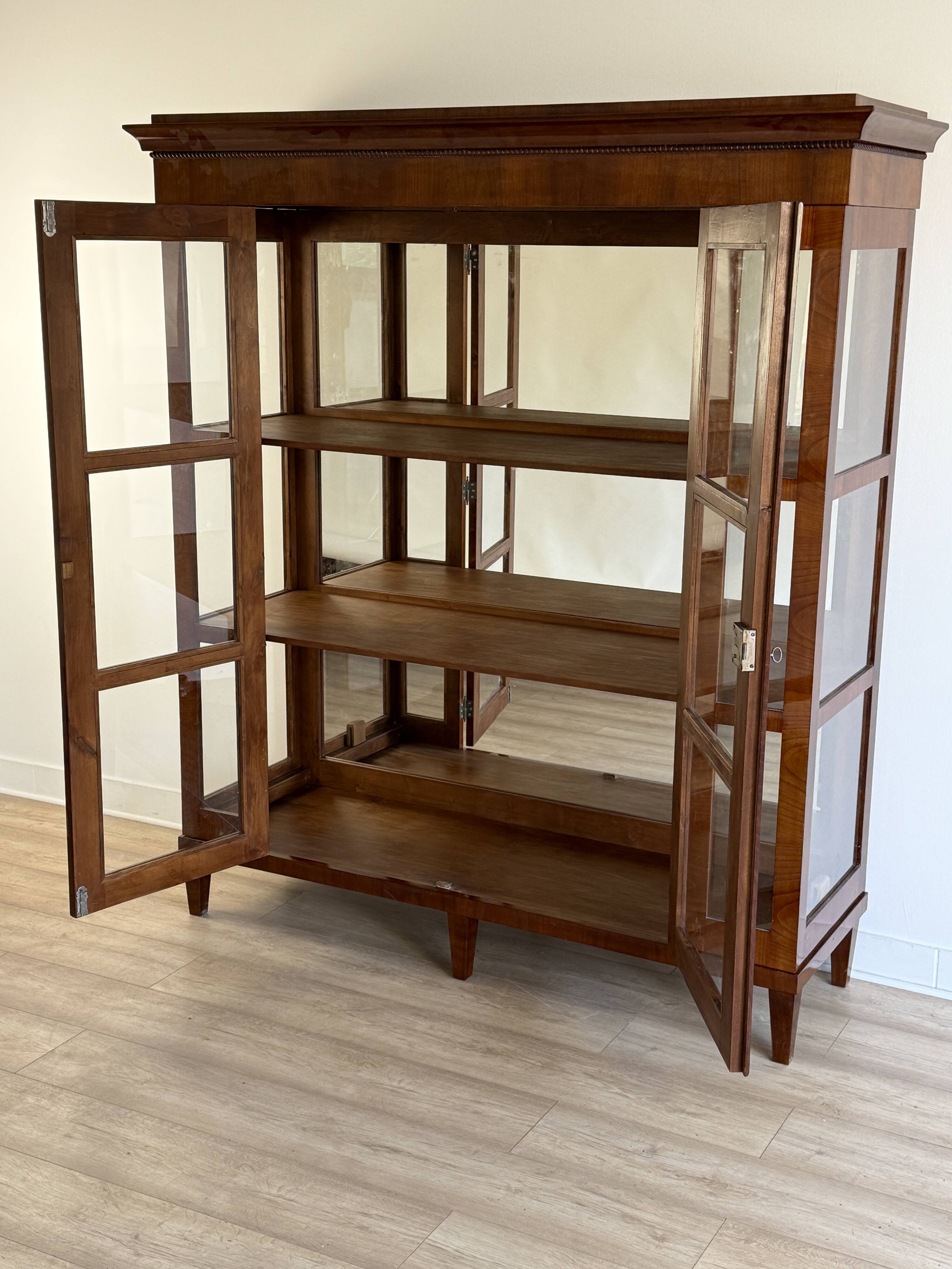 Biedermeier two-door display cabinet