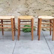 3 tabourets paillés