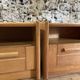 Pair of 90's pine bedside / vintage wooden furniture
