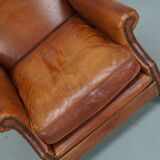 Vintage Dutch Cognac Colored Leather Club Chair