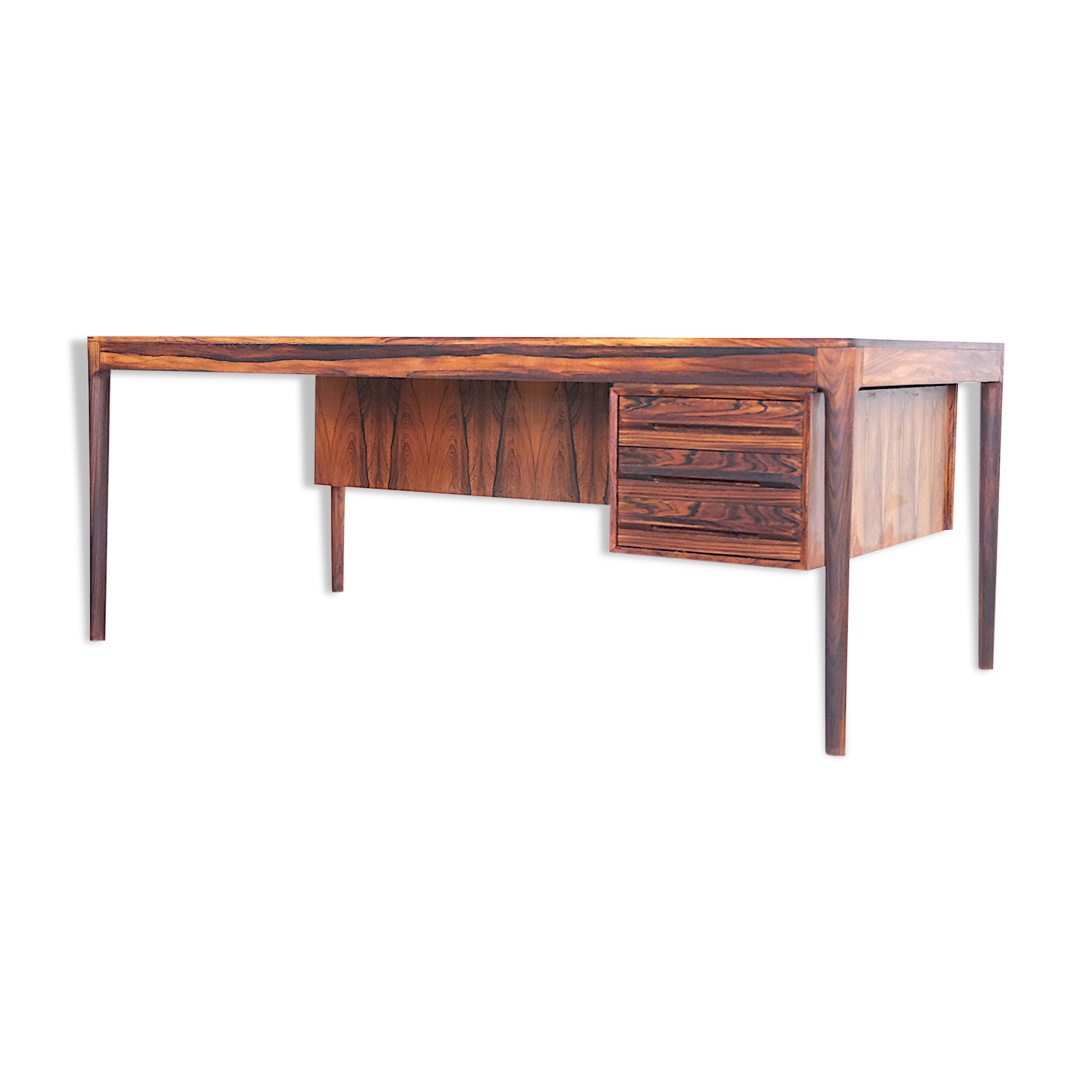 Mid century modern desk by torbjorn afdal for bruksbo, norway, 1970's