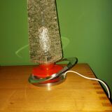Vintage metal and glass lamp