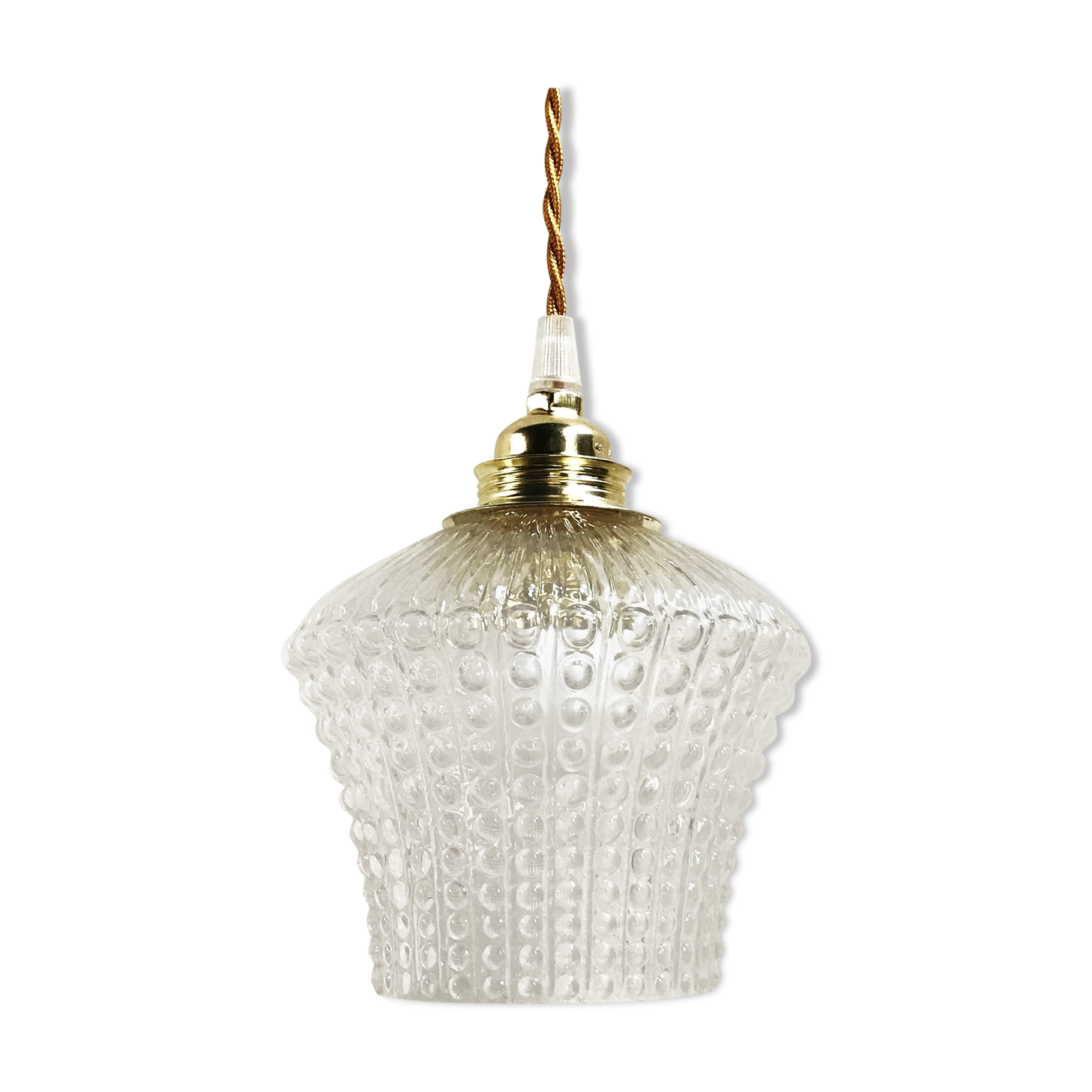 Vintage glass hanging lamp