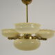 Art deco rare Brass Chandelier,1930's.