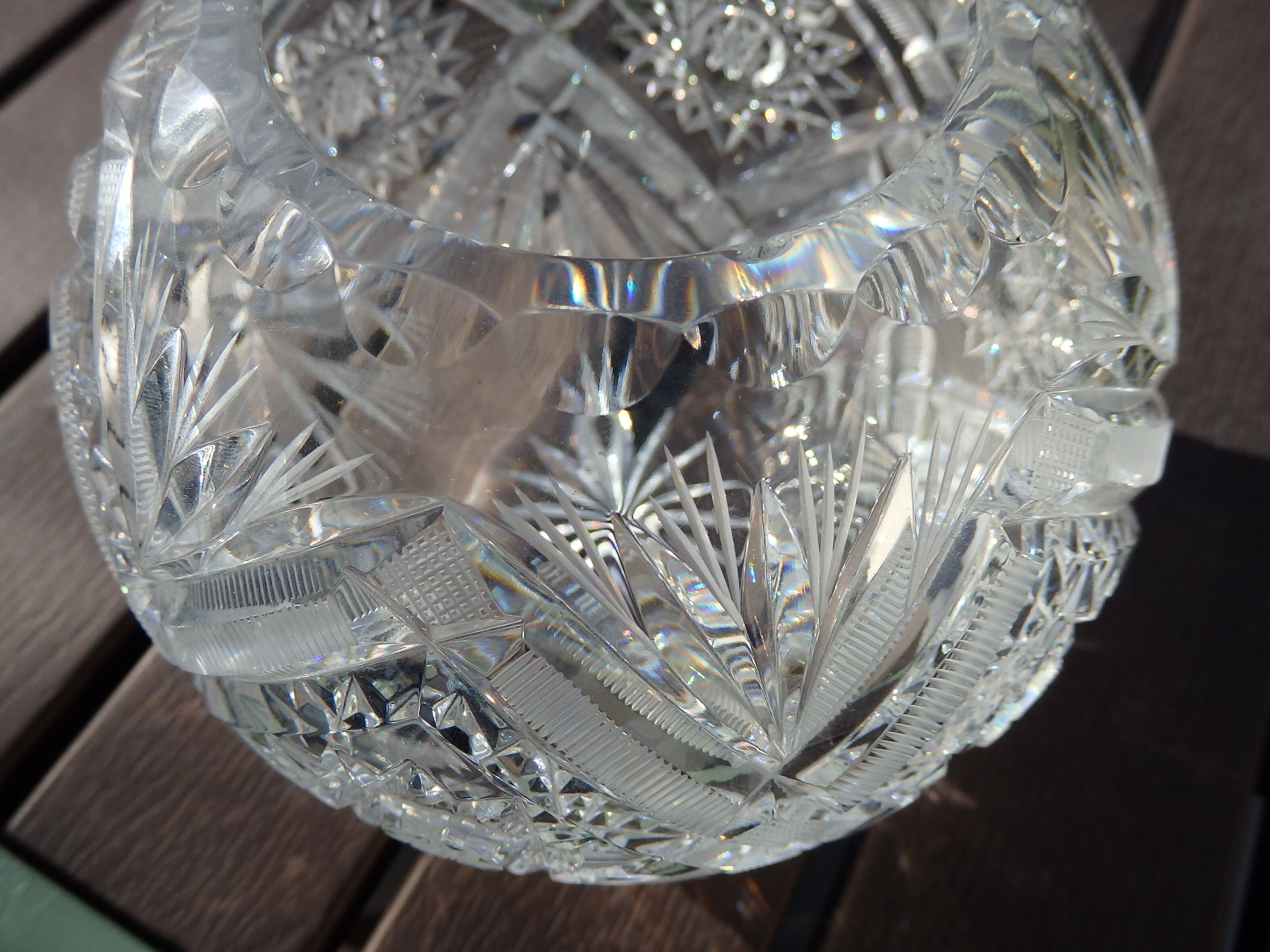 Crystal vase round ball