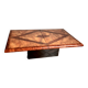 1970s Elm Burl Bar Coffee Table