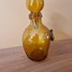 Biot perfume bottle or bubbled glass bottle in amber colour, 1970s design.