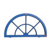 Fenêtre demie lune bleue