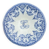 Gien - coupe sur piédouche monogramme