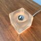 Vintage German glass cube table lamp TA 14 by Peill & Putzler, 1970s.