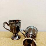 6 vintage mazagrans Sars Poterie