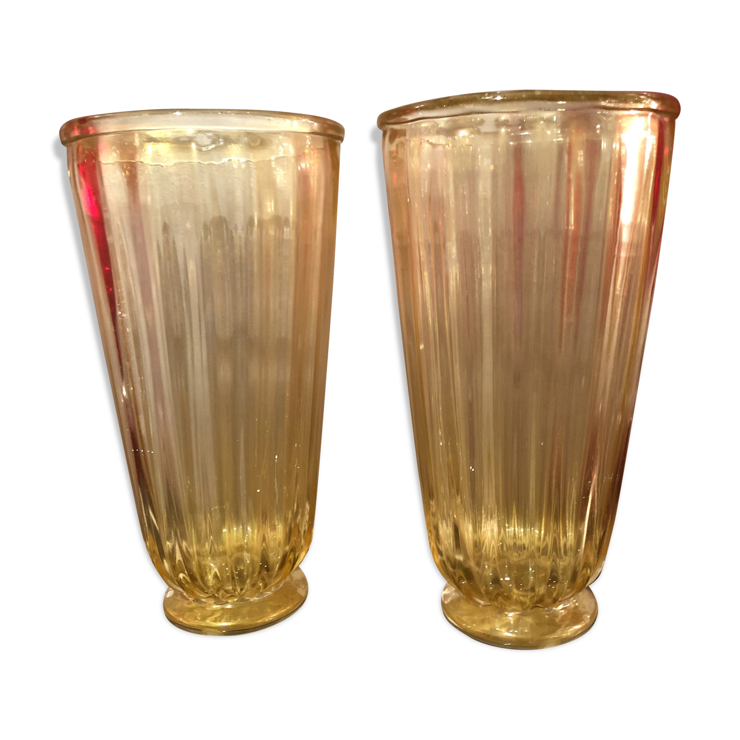 Pair of Murano glass vases