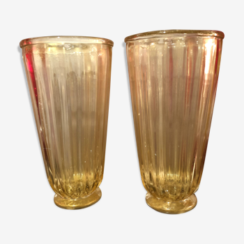 Pair of Murano glass vases