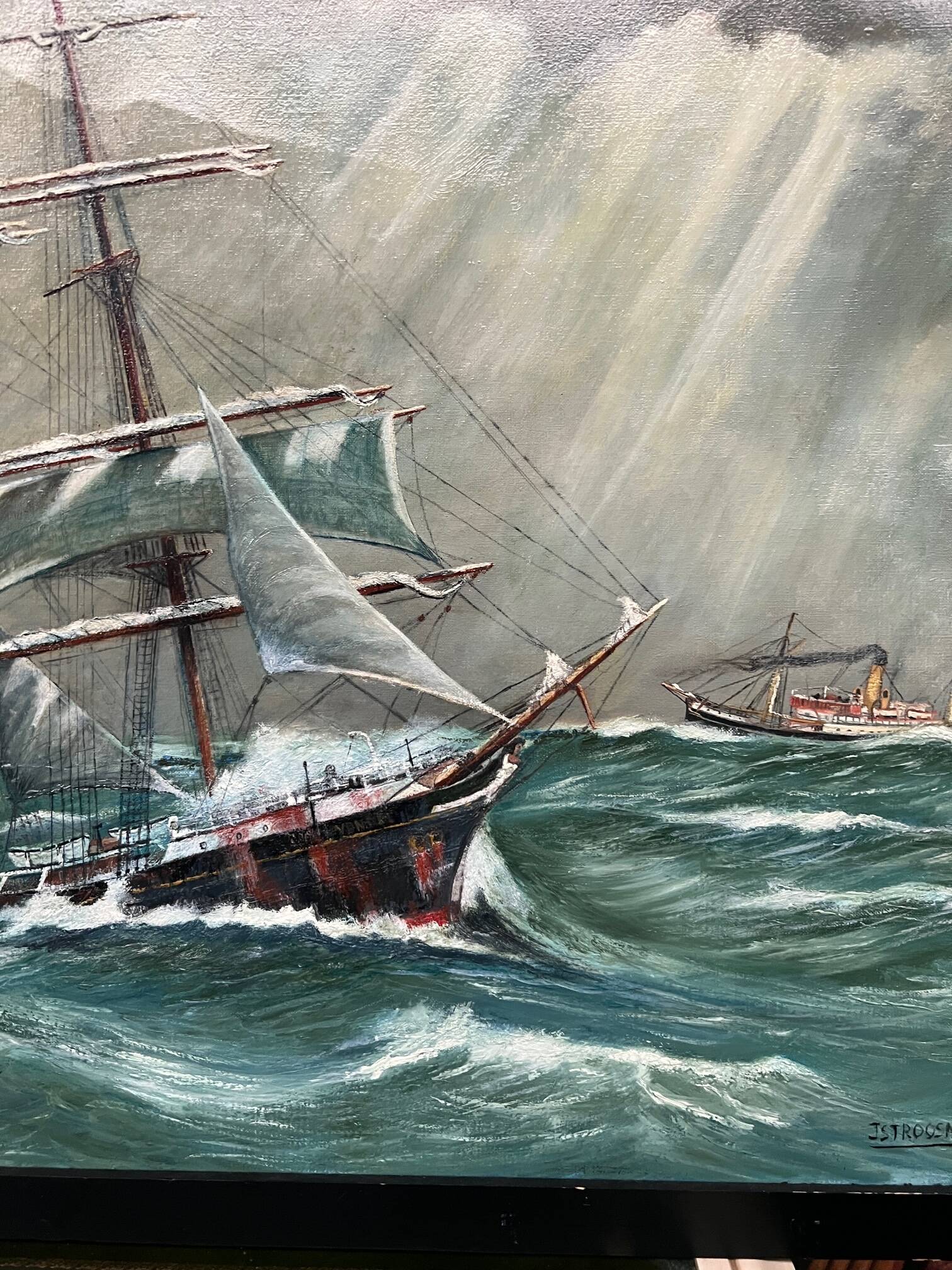 "Seascape". Oil on canvas.