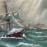 "Seascape". Oil on canvas.