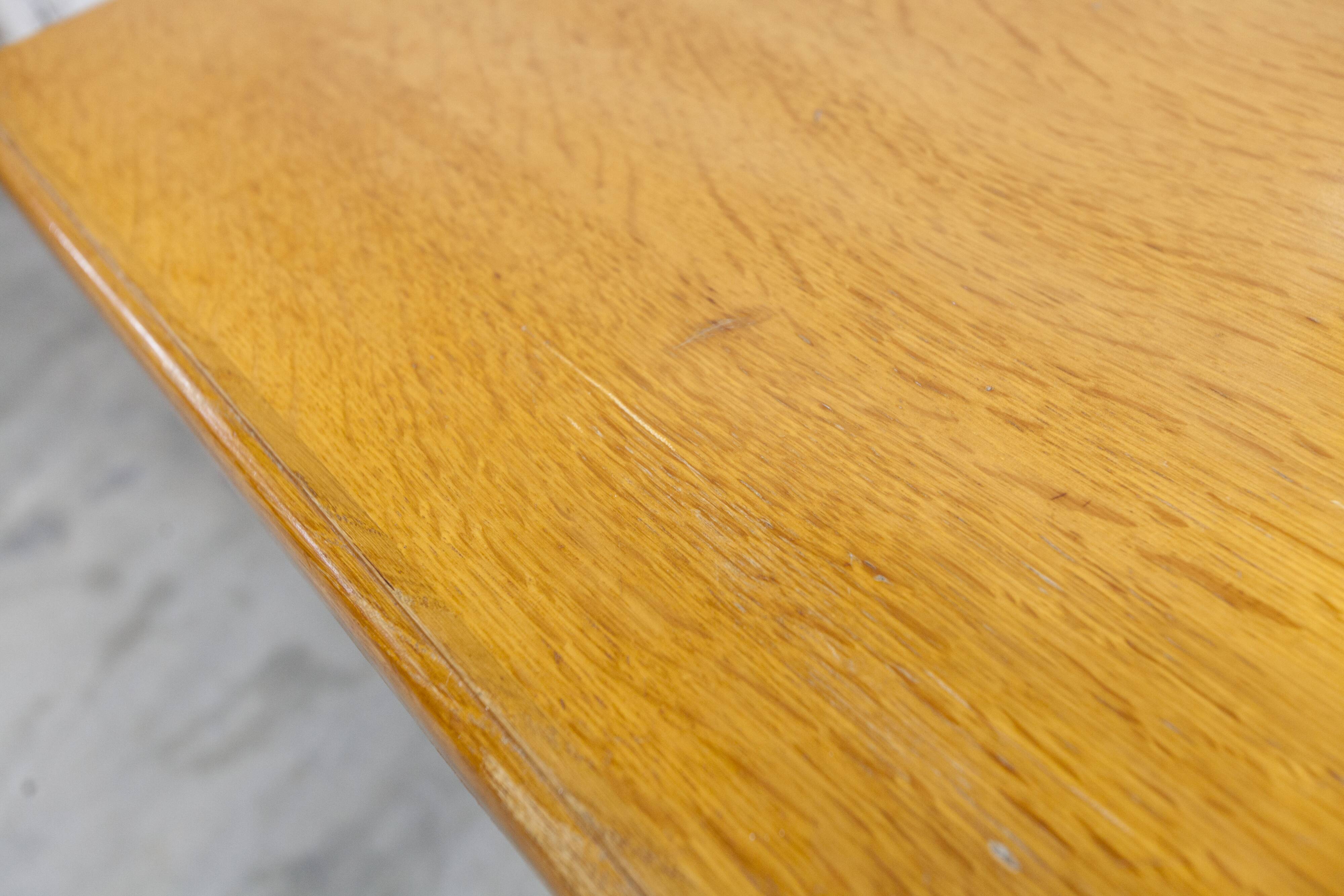 Rustic table from 1960, honey colour, 100x70cm, height 74cm.