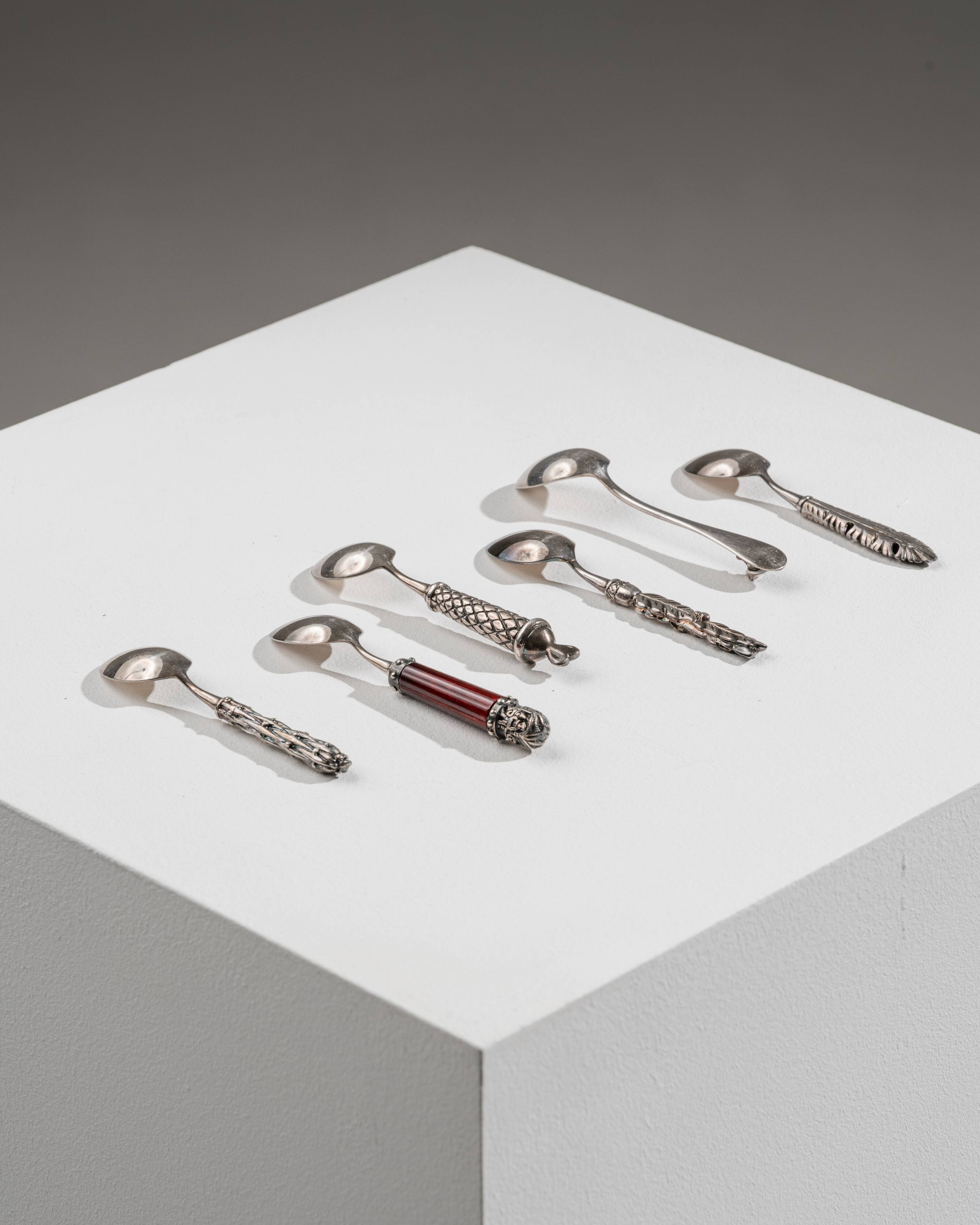 Coffret de 6 petites cuillères, Roux Marquiand, 1990s
