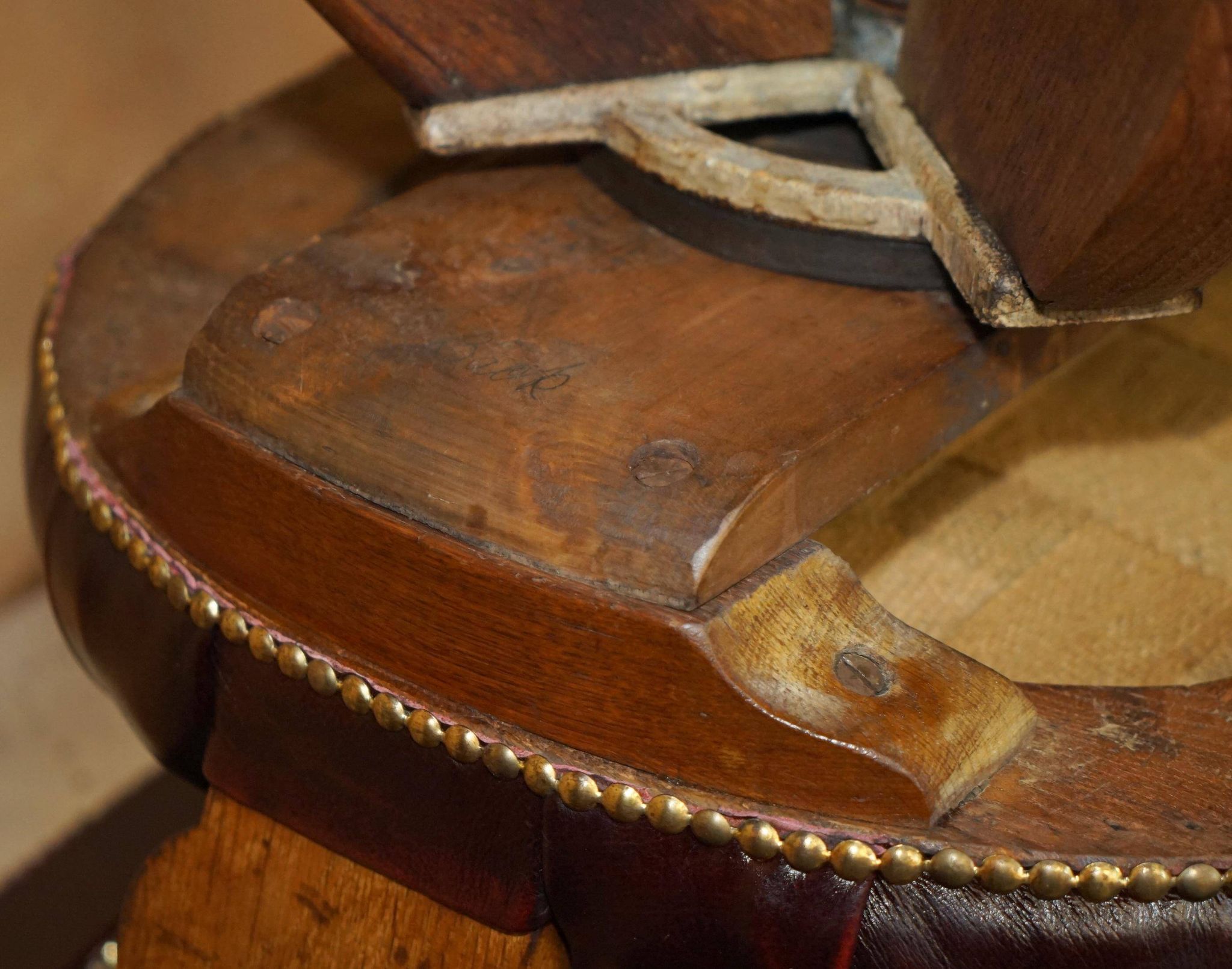 Victorian Chesterfield leather captain's chair