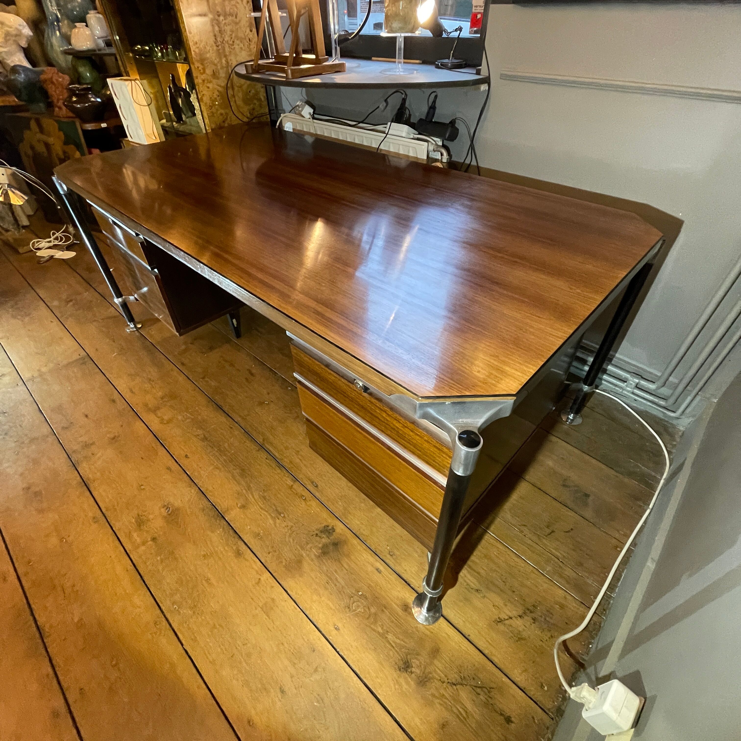 Vintage double box executive desk by Ico Parisi & Alexandro Ferrari for MIM, 1960s