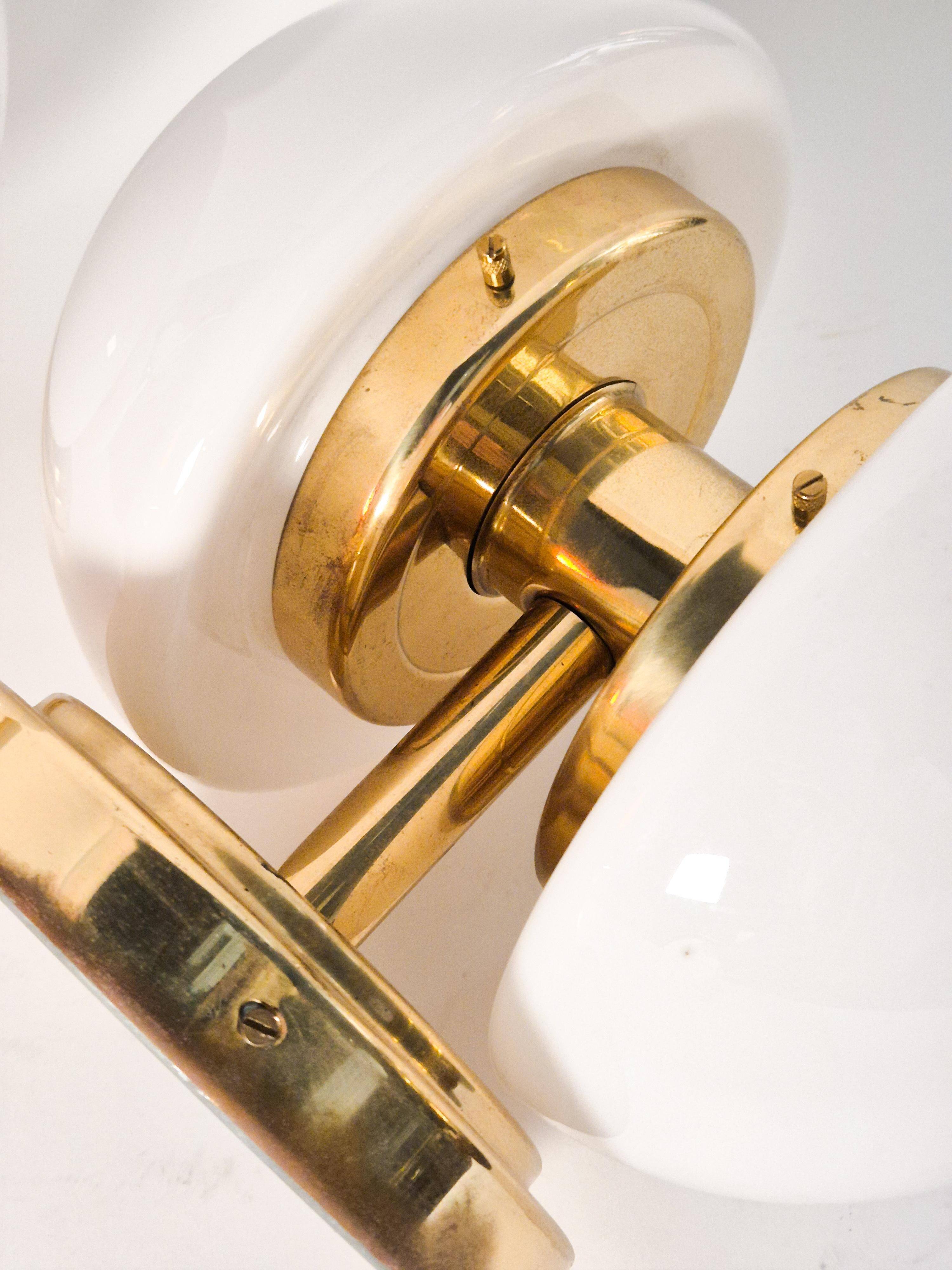 Wall/ceiling lamp in brass model "BAU" by Klaus Michalik, Midcentury.