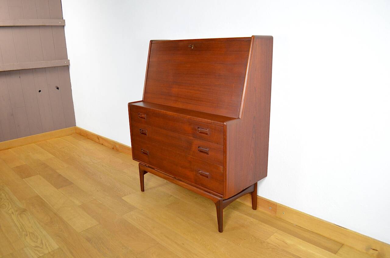 Danish Teak Secretary By Arne Hovmand-Olsen Mogens Kold Edition 1960