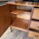Vintage teak veneer enfilade in brown by Greaves & Thomas, 1960s, mid-century style.