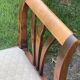 Bench, end of sofa, two-tone wooden end of bed. Old